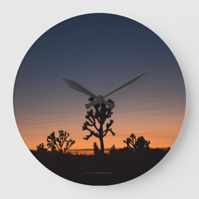 Relógio Grande Sunset Joshua Trees (Frente)