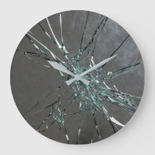 Relógio Grande Superfície de Vidro Quebrado (Estilo 2) Pintura a