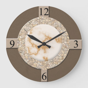 Relógio Grande Tan/Brown/Stone