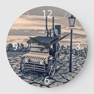 Relógio Grande Táxi-Táxi retro do vapor
