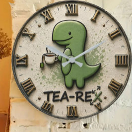 Relógio Grande Tea-Rex Dinosaur