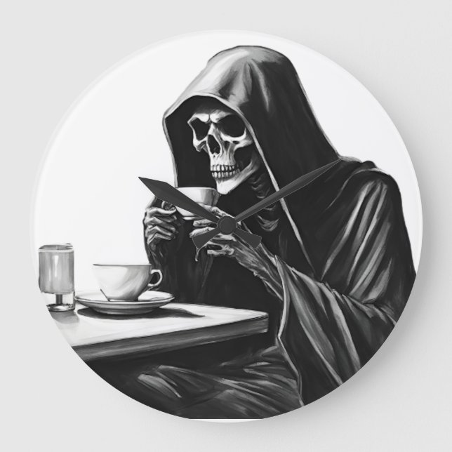 Relógio Grande Tea Time Halloween (Frente)