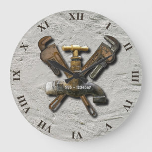 Relógio Grande Técnico do engenheiro da drenagem da água de