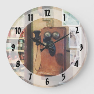 Relógio Grande Telefone antigo movido