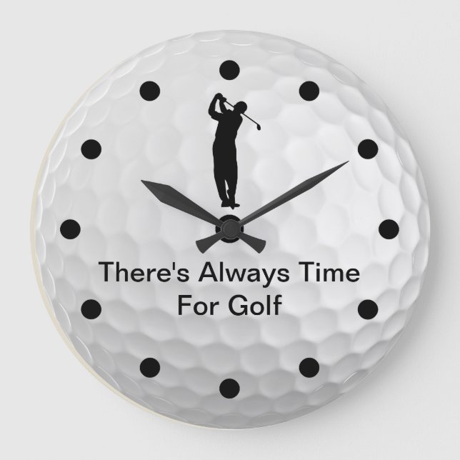 Relógio Grande Tema De Golfe Significa Blocos De Parede De Cavern (Frente)