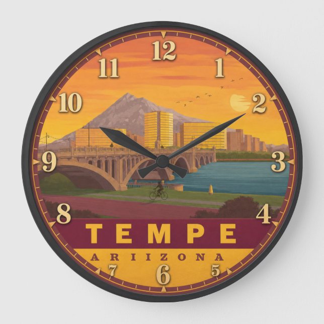 Relógio Grande Tempe Arizona Sunset Bridge (Frente)