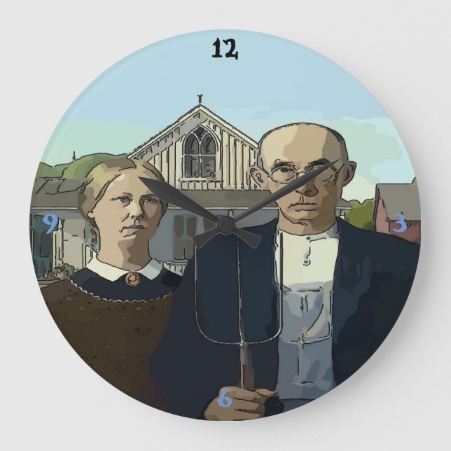 Relógio Grande Tempo Americano, arte famosa (Frente)