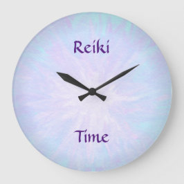 Relógio Grande Tempo azul pálido de Reiki