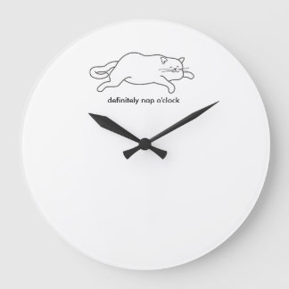 Relógio Grande tempo de soneca do gato gordo