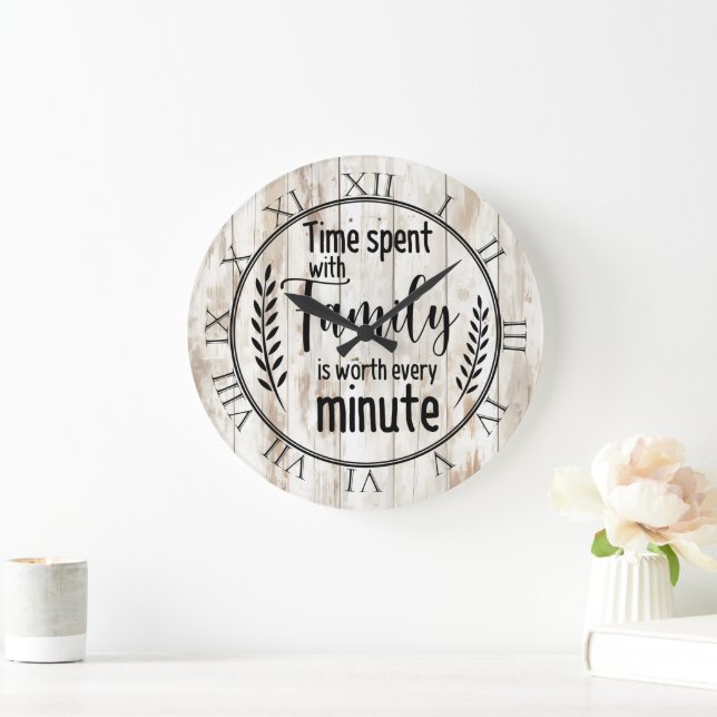 Relógio Grande Tempo gasto com a família (Lar)