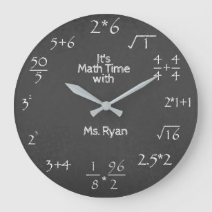 Relógio Grande Tempo personalizado quadro da matemática