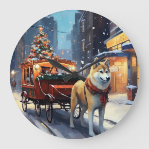 Relógio Grande Temporada Festiva de Natal de Akita