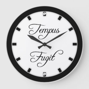 Relógio Grande Tempus Fugit Time Voa Gothic