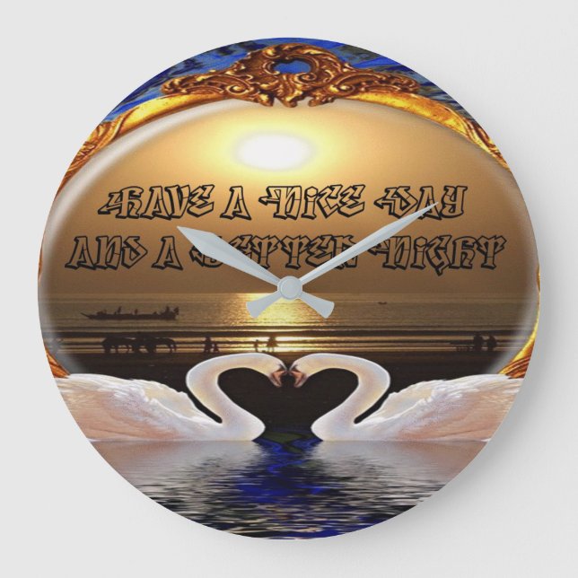 Relógio Grande Tenha um belo dia e uma boa noite. (Frente)