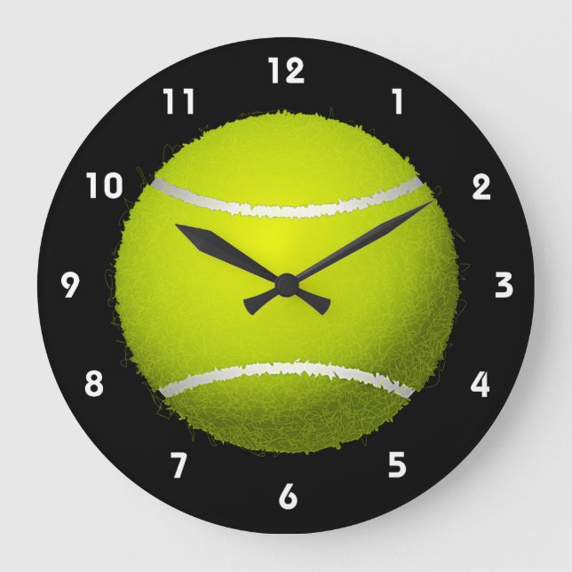 Relógio Grande Tênis Ball Design de Parede (Frente)
