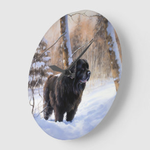 Relógio Grande Terra Nova Deixe-o nevar Natal
