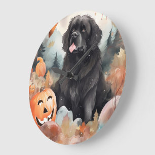 Relógio Grande Terra Nova do Halloween com Pumpkins assustado