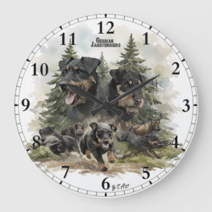 Relógio Grande Terriers de Caça Alemães