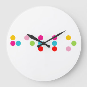 Relógio Grande Texto cego das letras do alfabeto da língua de