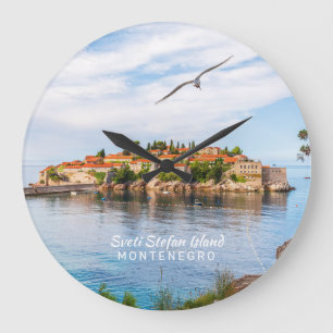 Relógio Grande Texto Personalizado Montenegro