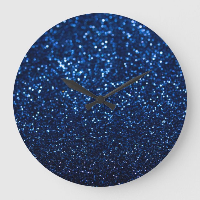 Relógio Grande Textura azul esfestiva (Frente)