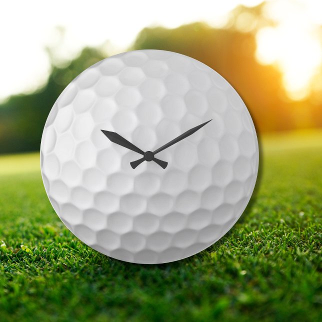 Relógio Grande Textura de Bola de Golfe Branca Com Alvéolos (Criador carregado)