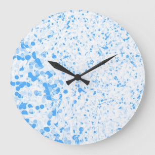 Relógio Grande Textura Splatter - Azul