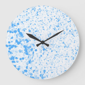 Relógio Grande Textura Splatter - Azul