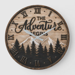 Relógio Grande The Adventure Begins Rustic Mountain Cabin