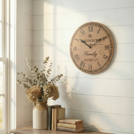 Relógio Grande The Family JOHNSON Wall Clock