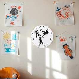 Relógio Grande The World of Football Wall Clock