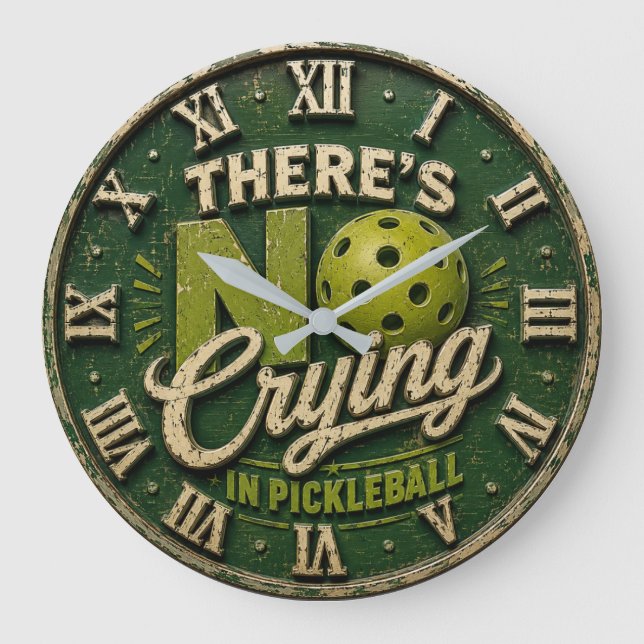 Relógio Grande There's No Crying in Pickleball (Frente)