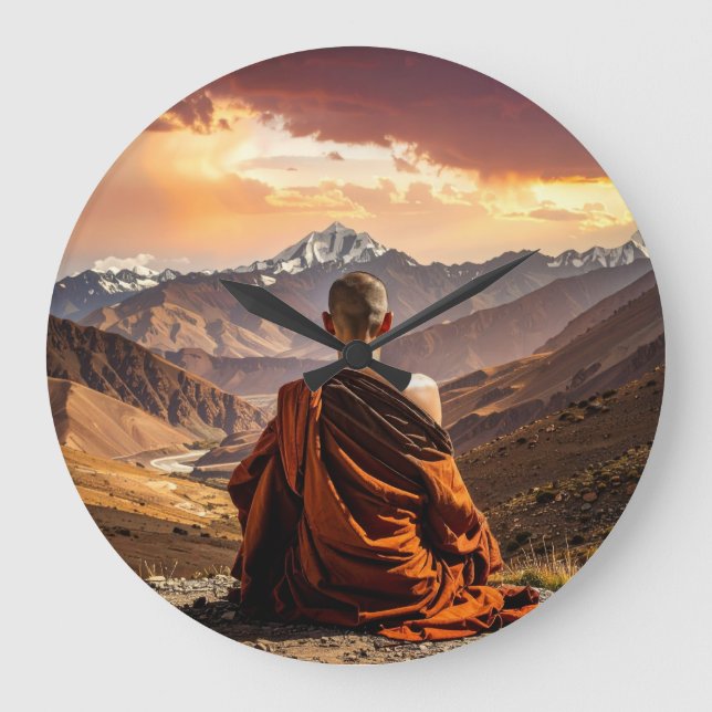 Relógio Grande Tibete - Budismo - Meditação (Frente)