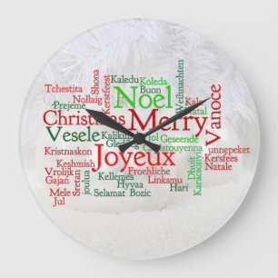 Relógio Grande Tidings De Natal Pelo Mundo