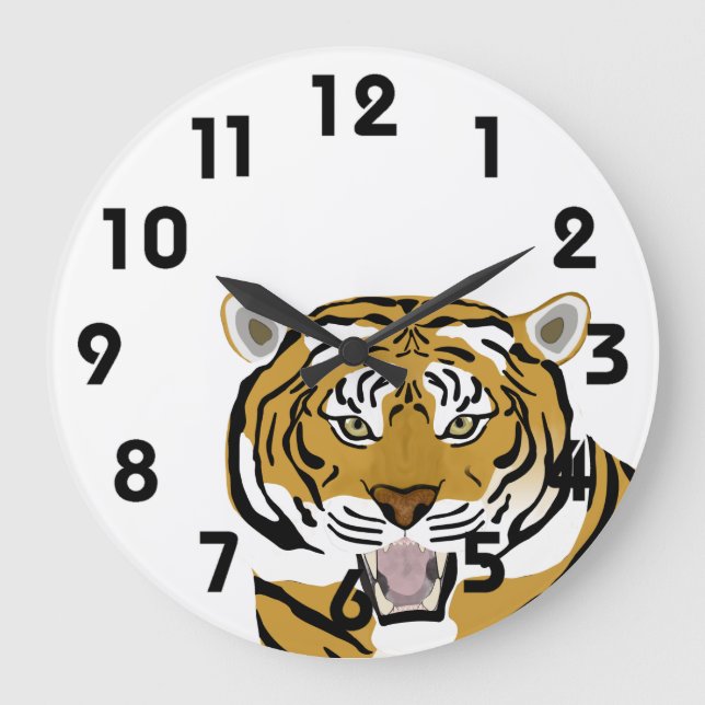 Relógio Grande Tiger Wall Clock (Frente)