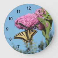 Tigre Amarelo - Swallowtail em Borboleta Rosa Bush