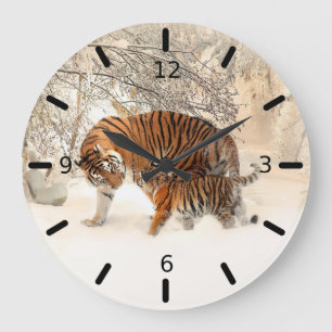 Relógio Grande Tigre E Cubo