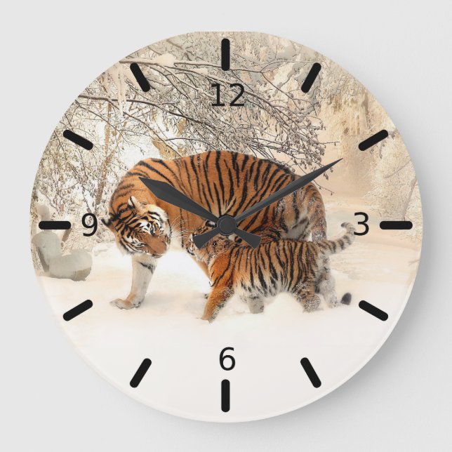 Relógio Grande Tigre E Cubo (Frente)