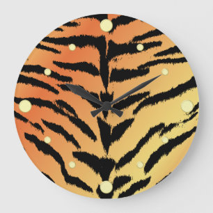 Relógio Grande Tigre Impressão Wall Clock
