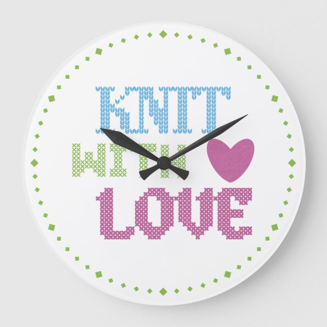 Relógio Grande Tinta branca, branca, branca, rosa, com amor (Frente)