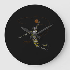 Relógio Grande Tipografia de Basquete da Grandeza