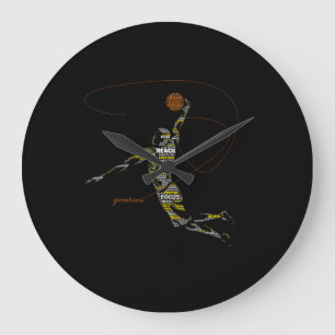Relógio Grande Tipografia de Basquete da Grandeza