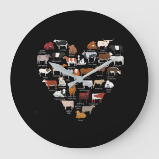 Relógio Grande Tipos De Identificação De Vacas - Vacas Coração
