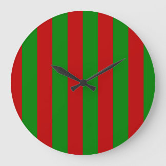 Relógio Grande Toksie Turbie Natal Verde Listras Vermelhas