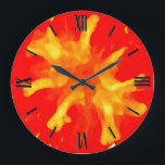 Relógio Grande Tomate de pop-art vermelho<br><div class="desc">Tomate flamejante - gráfico digital semimontantrapo derivado de uma foto aproximada de um tomate maduro - suculento!</div>