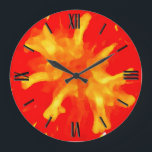 Relógio Grande Tomate de pop-art vermelho<br><div class="desc">Tomate flamejante - gráfico digital semimontantrapo derivado de uma foto aproximada de um tomate maduro - suculento!</div>