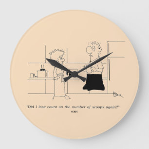 Relógio Grande Too Much Coffee