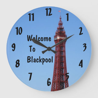 Relógio Grande Torre Blackpool Blue Sky Day
