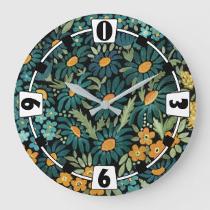 Relógio Grande Torres de aquarela azuis