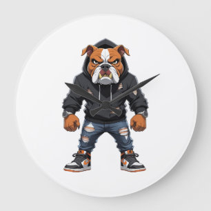 Relógio Grande Touro Alfa Urbano � Mascote de Estilo de Rua